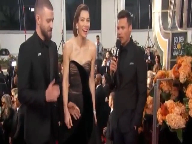 Justin Timberlake và Jessica Biel ở Quả Cầu Vàng 2018