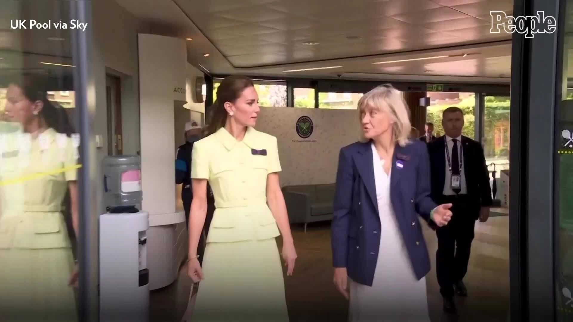 Kate rạng rỡ dự chung kết đơn nữ Wimbledon