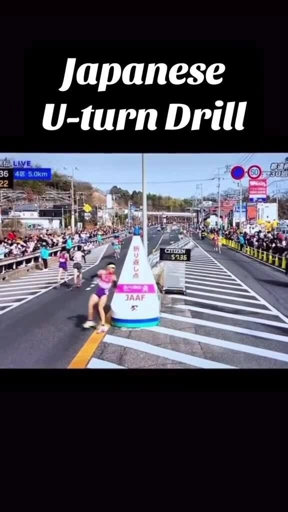 Runner Nhật Bản quay đầu trên đường đua