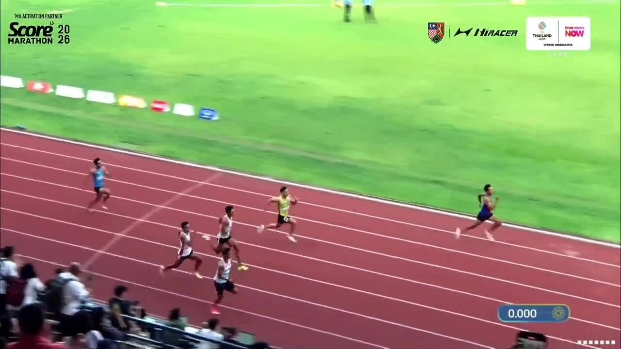 Puripol chạy 100m dưới 10s tại SEA Games 33
