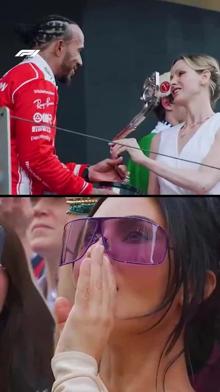 Lewis Hamilton hôn gió Kim Kardashian