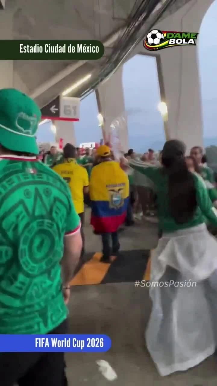 CĐV Mexico hất nước lên người CĐV Ecuador