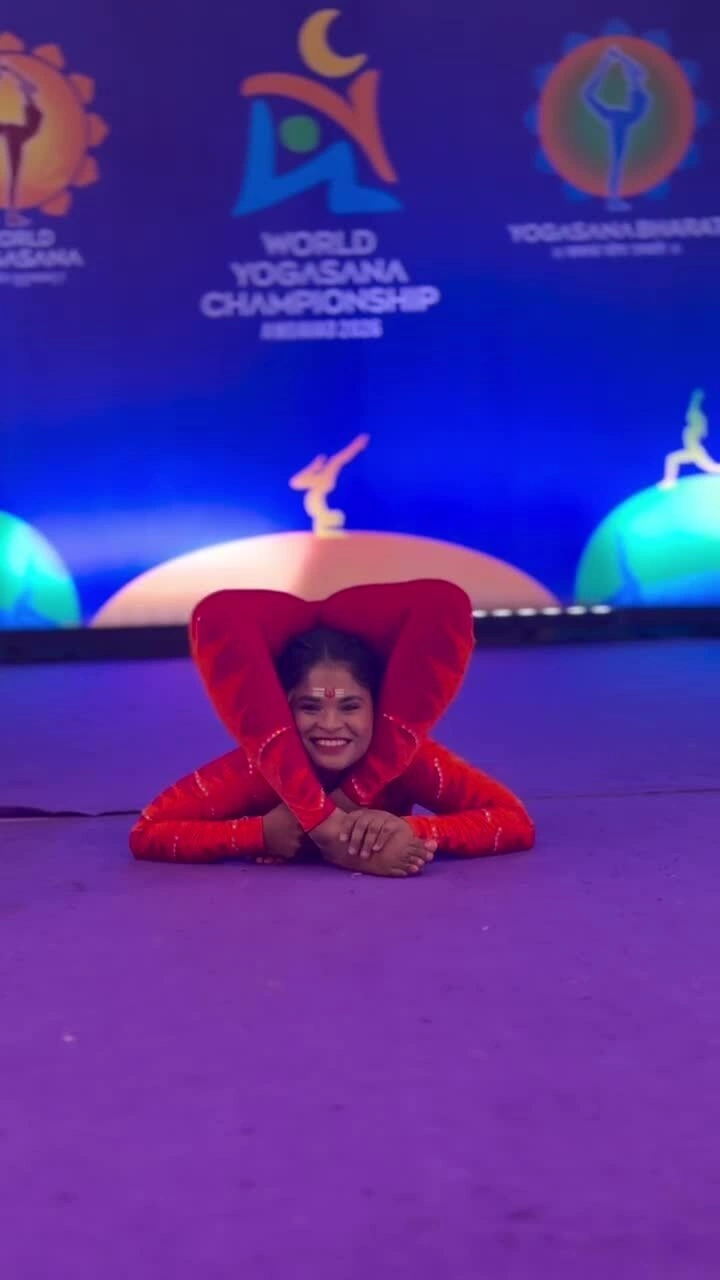 Một phần bài thi của Vaishnavi Saravanakumar tại giải VĐTG yogasana tháng 6/2026