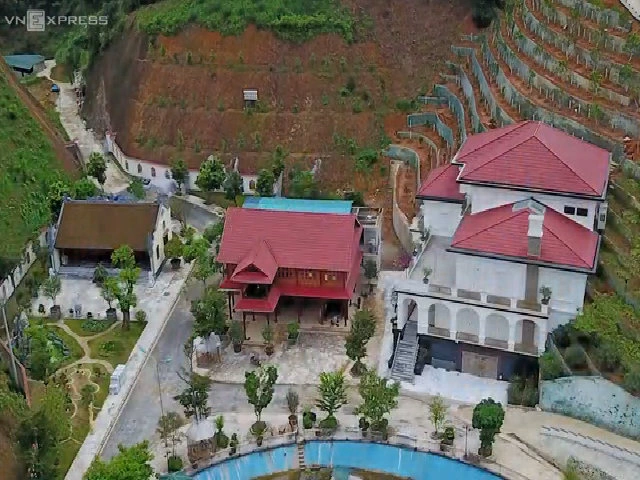 Biệt phủ của gia đình giám đốc Sở Tài nguyên Yên Bái nhìn từ trên cao