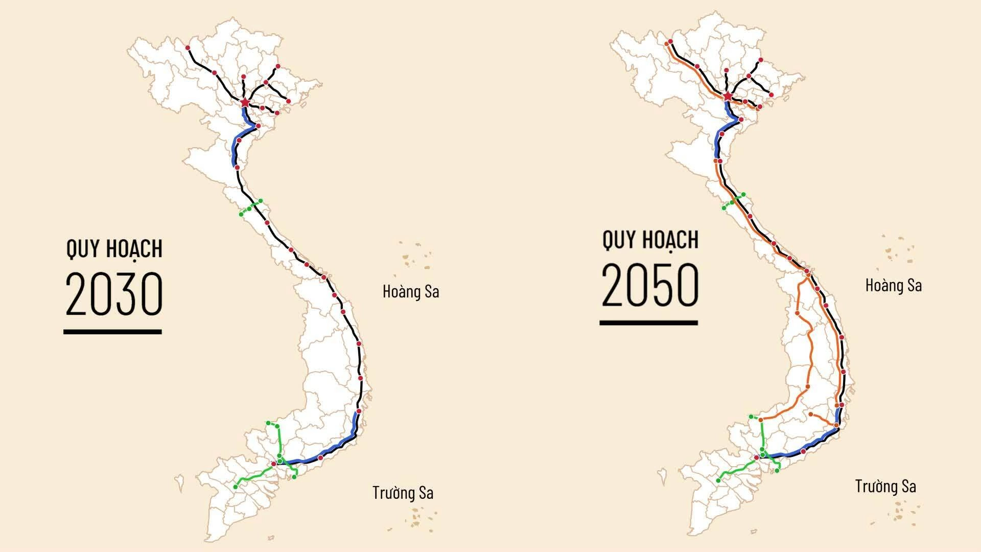 Mạng lưới đường sắt đến 2030