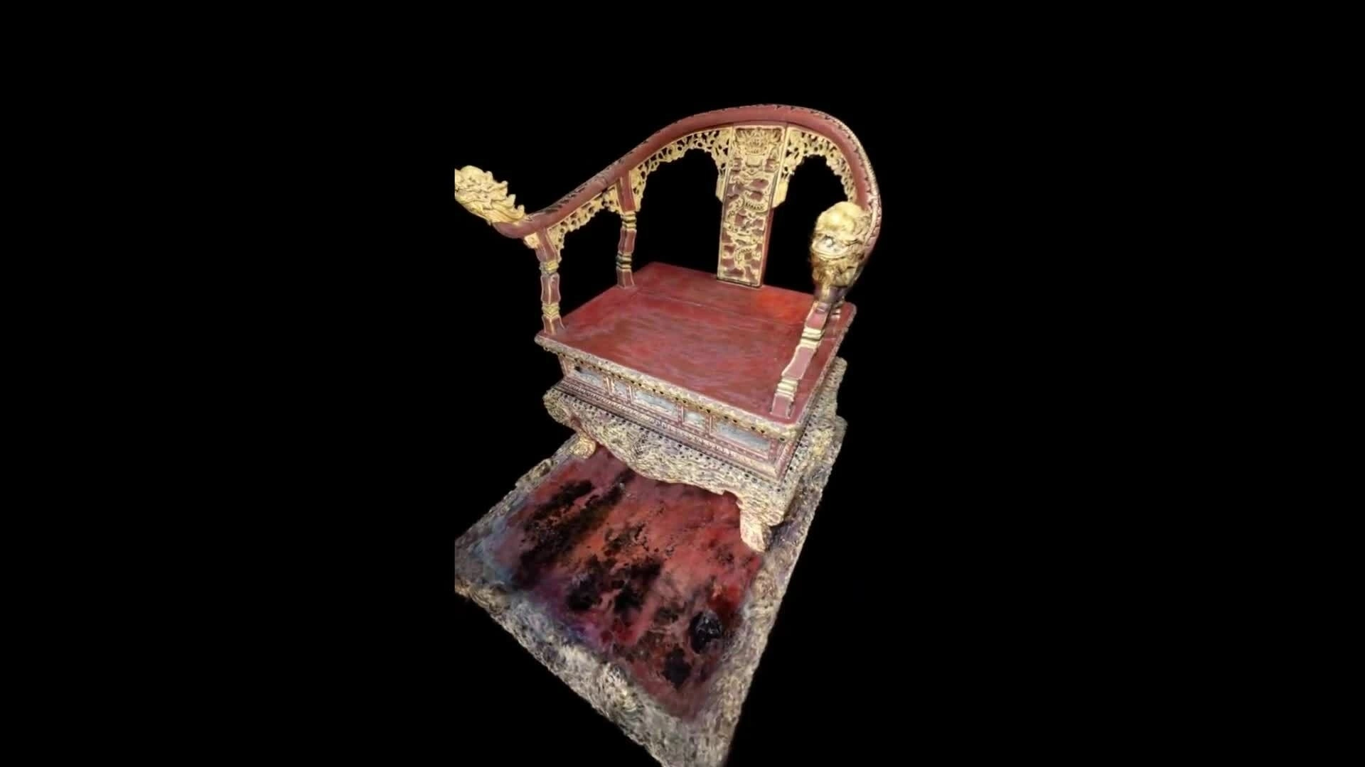 Bảo vật Quốc gia ngai vàng triều Nguyễn trước khi bị phá hoại