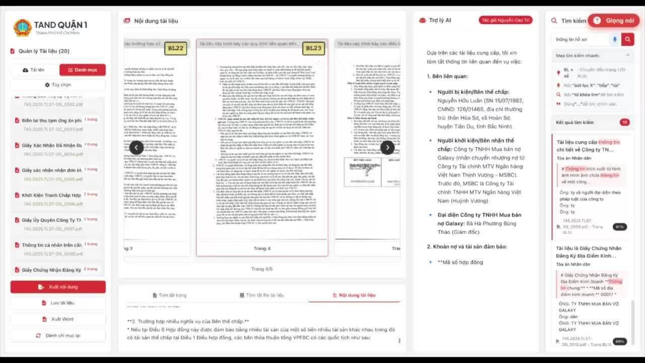 Phân tích hồ sơ bằng AI