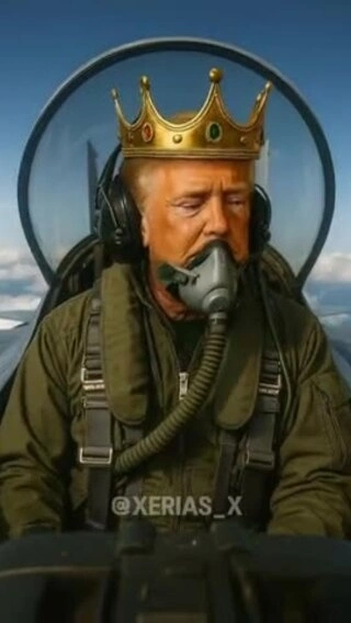 Ông Trump đăng video AI đội vương miện, giội chất lỏng vào người biểu tình