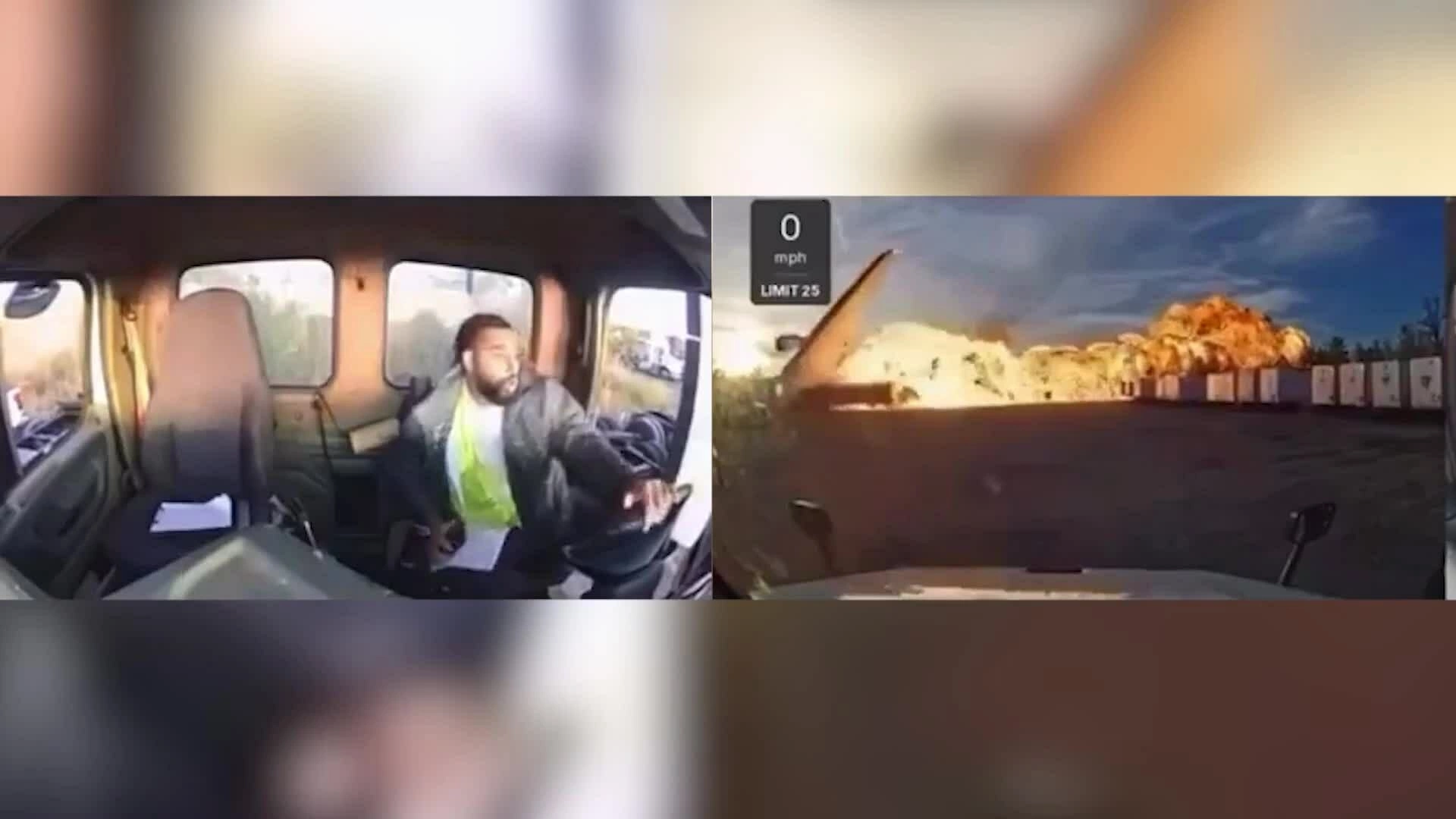 Phút tài xế sốc khi chứng kiến máy bay chở hàng Mỹ biến thành cầu lửa