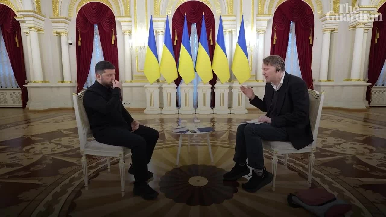 Dinh Tổng thống Ukraine mất điện giữa cuộc phỏng vấn của ông Zelensky