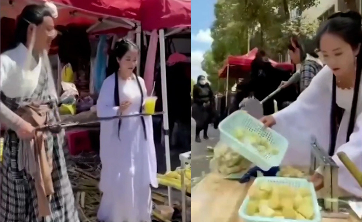 Dương Quá - Cô Long 'gác kiếm' bán nước mía ven đường