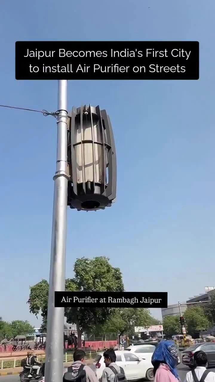 Thành phố gây chú ý vì lắp máy lọc không khí ngoài đường