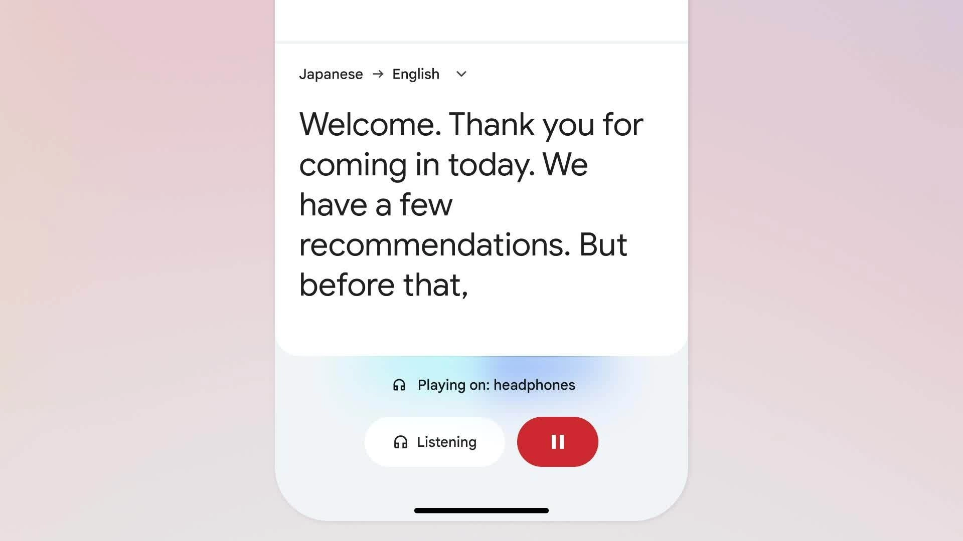 Google cho dịch cuộc nói chuyện trực tiếp bằng iPhone