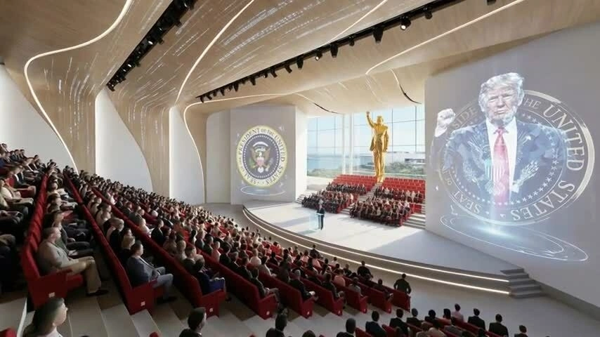 Ông Trump đăng video phối cảnh thư viện của mình