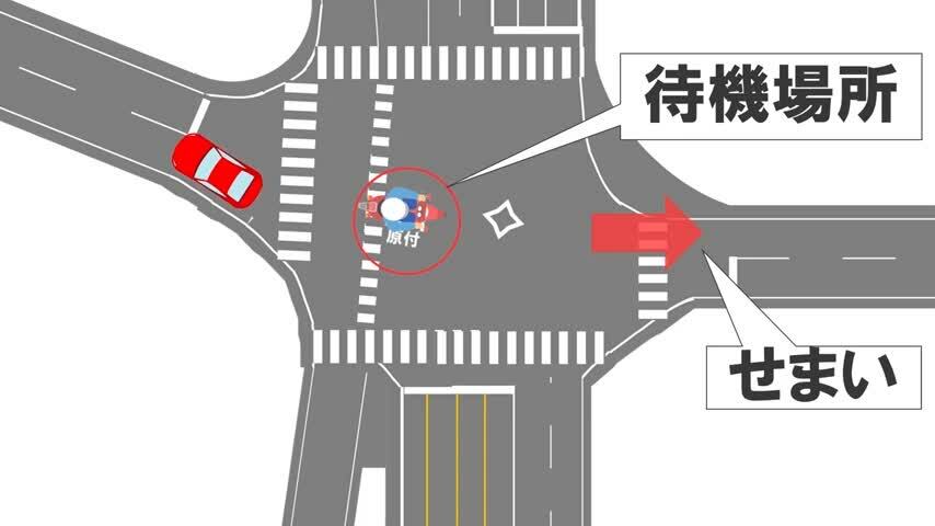 Quy định rẽ phải hai bước đối với xe máy 50 phân khối ở Nhật