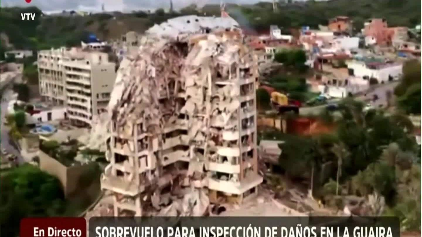 Cảnh đổ nát tại thành phố Venezuela sau động đất