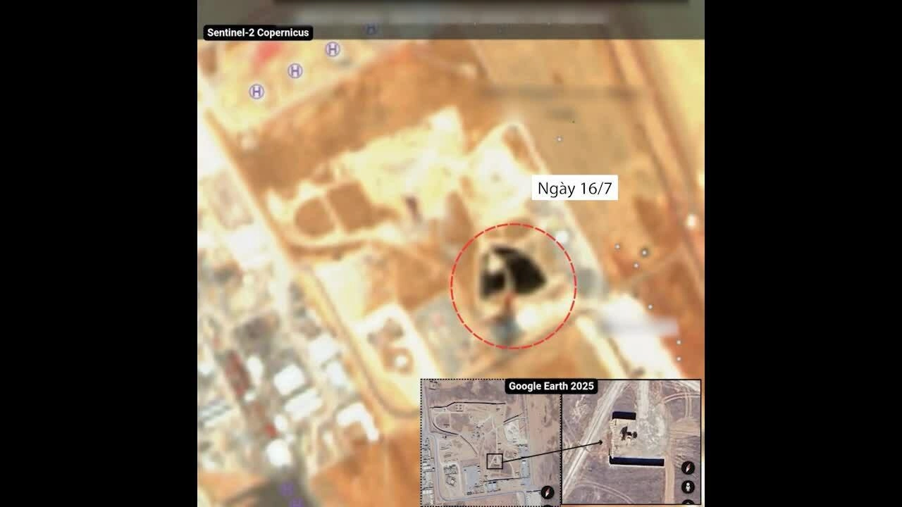 Ảnh vệ tinh trận địa Patriot Mỹ bị UAV Iran nhắm mục tiêu