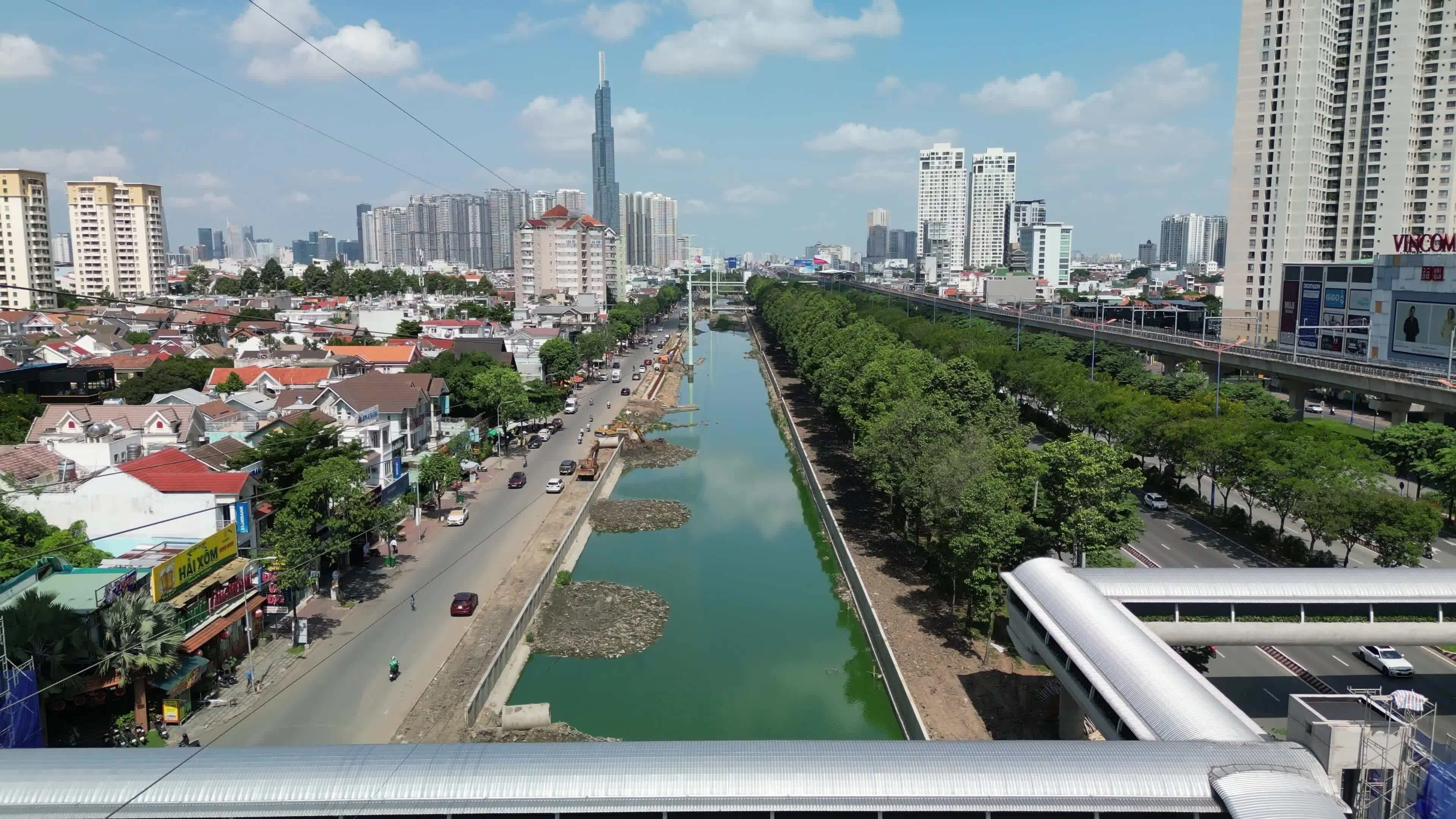 Toàn cảnh rạch Đá Đỏ cải tạo